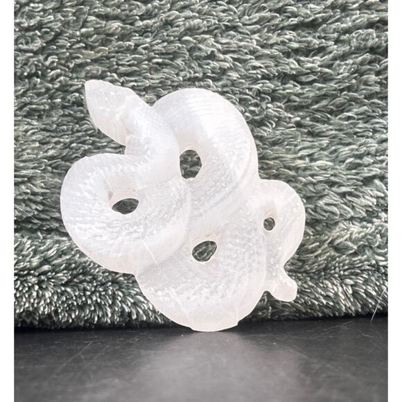 Selenite Mini Snake Carved Figurine Small 3 Inch Natural Quartz Crystal - Picture 6 of 11